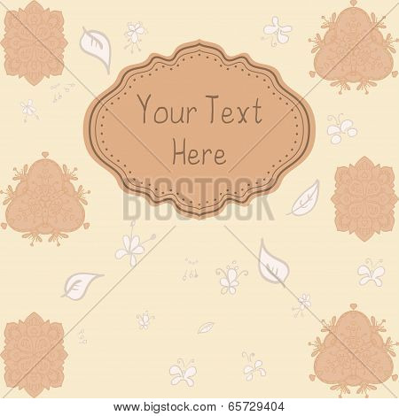 Card With Template For Your Text