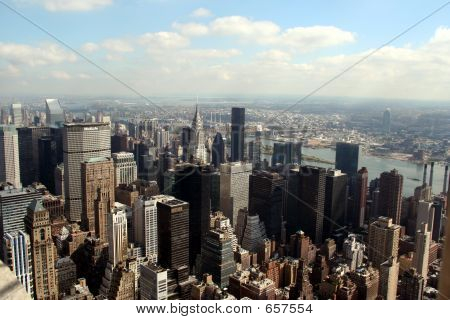 Widok Manhattan od Empire State Building