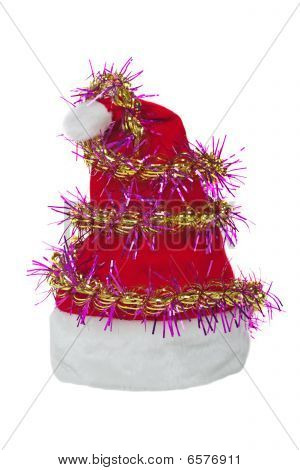 Santa kırmızı şapka