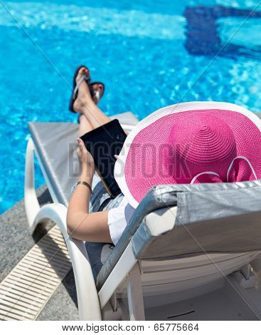 Woman On Sunbed