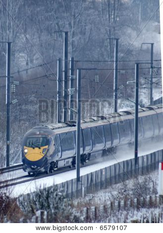 Zasněžené modrá Eurostar