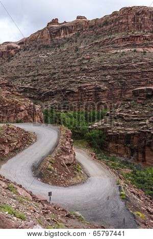 Road Switchbacks Near Hunter Canyon
