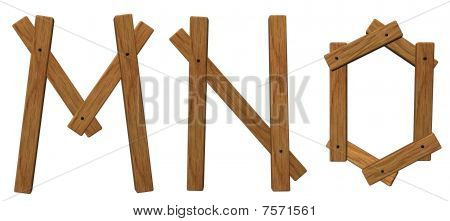 Ahşap harfler Mno