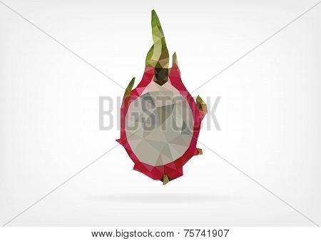 Low Poly Pitaya fruit