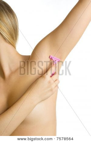 Donna rasatura delle ascelle