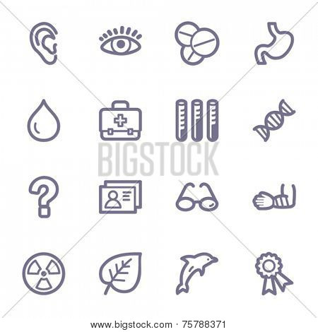 Medicine web icons set