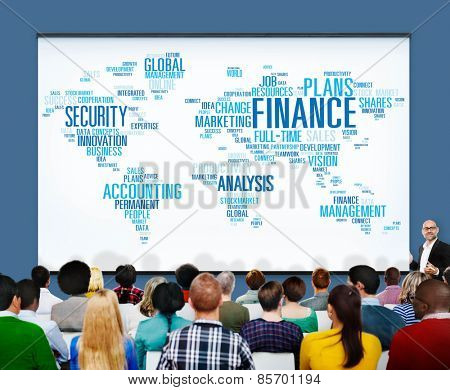 Finanace Security Global Analysis Management Accounting Concept