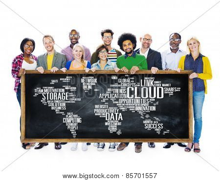 Link Cloud Computing Technology Data Information Concept