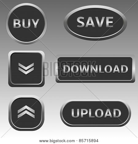 Silver web buttons