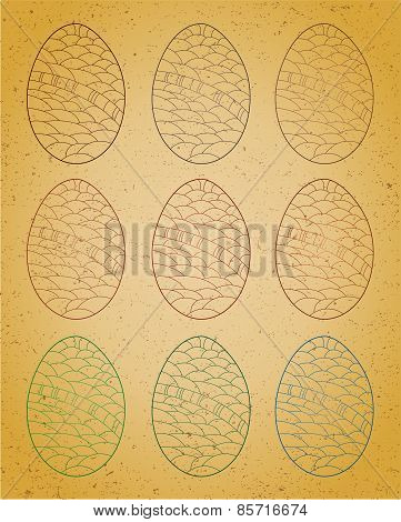 Set of easter eggs.