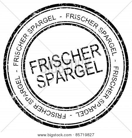 fresh asparagus rubber stamp - in german