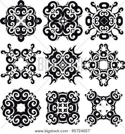 Calligraphic decorative elements
