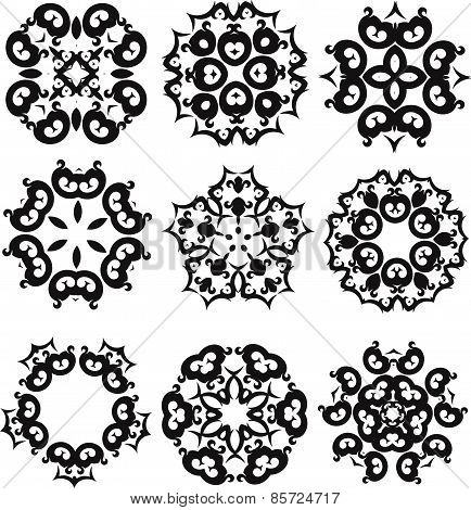 Calligraphic decorative elements