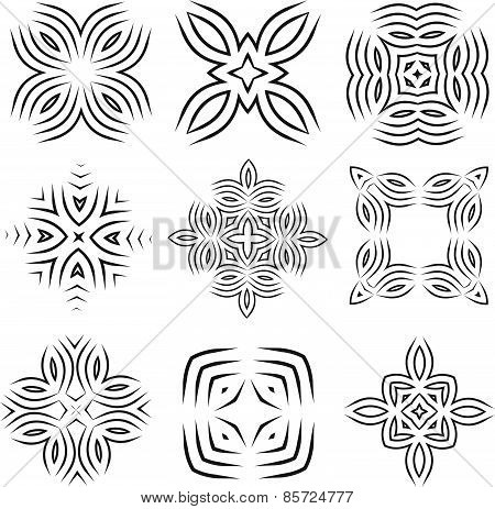 Calligraphic decorative elements