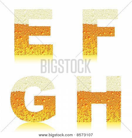 Alfabeto cerveja efgh