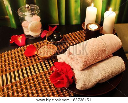 Spa Composition With Candles