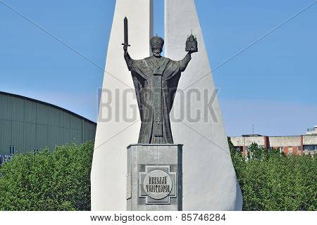 Monument To St Nicholas Wonderworker. Kaliningrad, Russia