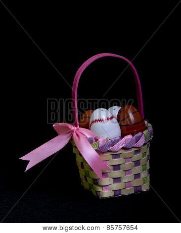 Side View Of Easter Egg Basket