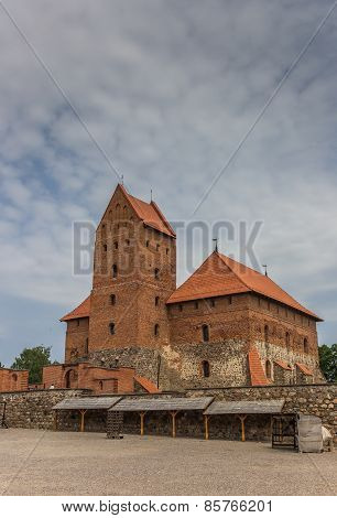 Courtyard Of The Trakai Red Brick Castle