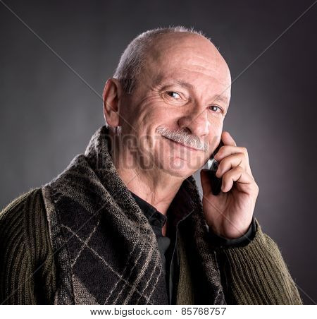 Senior Man With Cell Phone