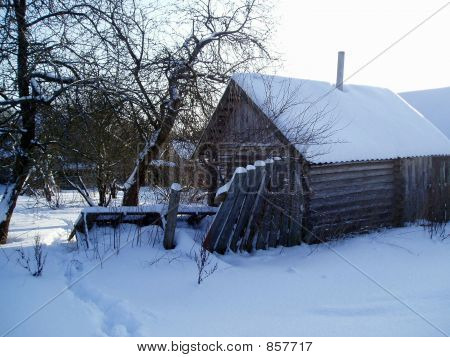 statku ve sněhu