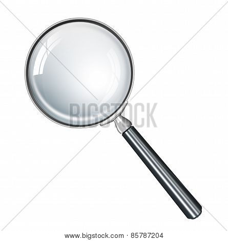 Magnifying glass realistic