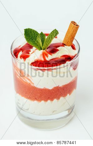 Mousse With Milk Cream And Mint