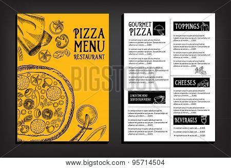 Cafe Menu Restaurant Brochure. Food Design Template.