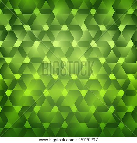 Green Glowing Mosaic Background