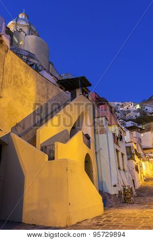 Marina Della Corricella In Procida In Italy