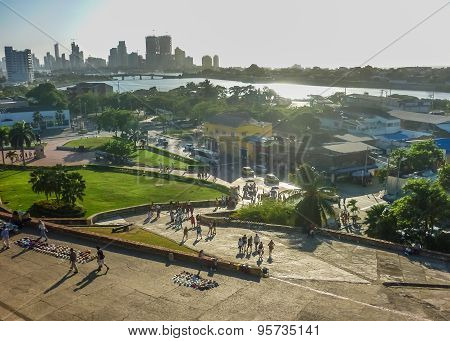 Cartagena Aerial View From Fortress