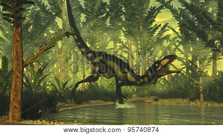 Dilong dinosaur - 3D render