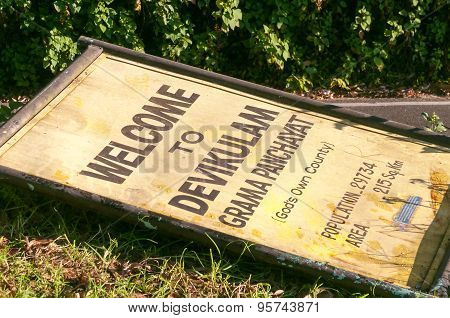 Pointer Of Devikulam Station On The Ground