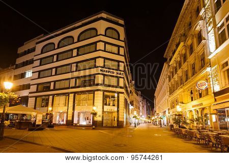 Night Street Of Budapest