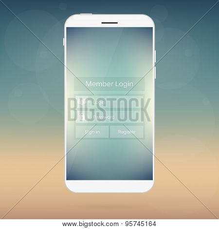 Abstract creative concept vector member login form interface. For web page, site, mobile application
