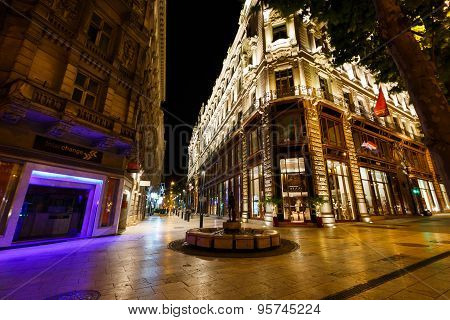 Night Street Of Budapest