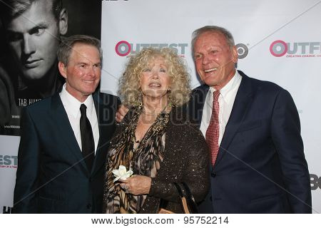 LOS ANGELES - JUL 11:  Allan Glaser, Connie Stevens, Tab Hunter at the 