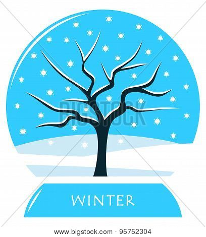Tree In Snow Globe