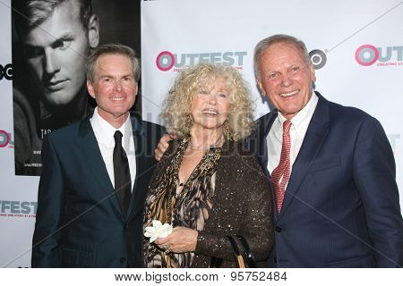 LOS ANGELES - JUL 11:  Allan Glaser, Connie Stevens, Tab Hunter at the 