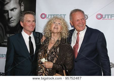 LOS ANGELES - JUL 11:  Allan Glaser, Connie Stevens, Tab Hunter at the 