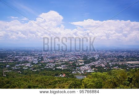 Chiang Mai On View Point Of Doi Suthep , Chiang Mai ,thailand.