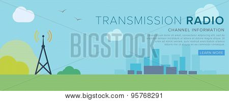 Radio Tower. Transfer radiosignal.