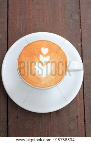 Cup of cappuccino coffee
