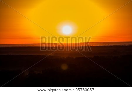 Sunrise in the summer