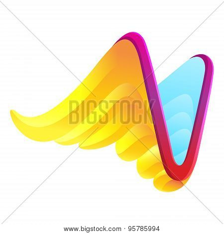 V Letter Wing Logo
