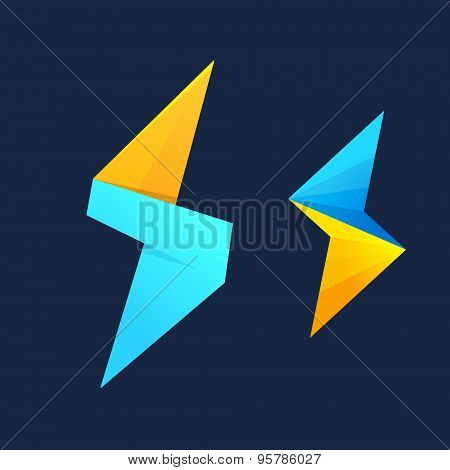 Lightning And S Letter Logo