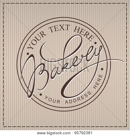 Bakery Calligraphic Label