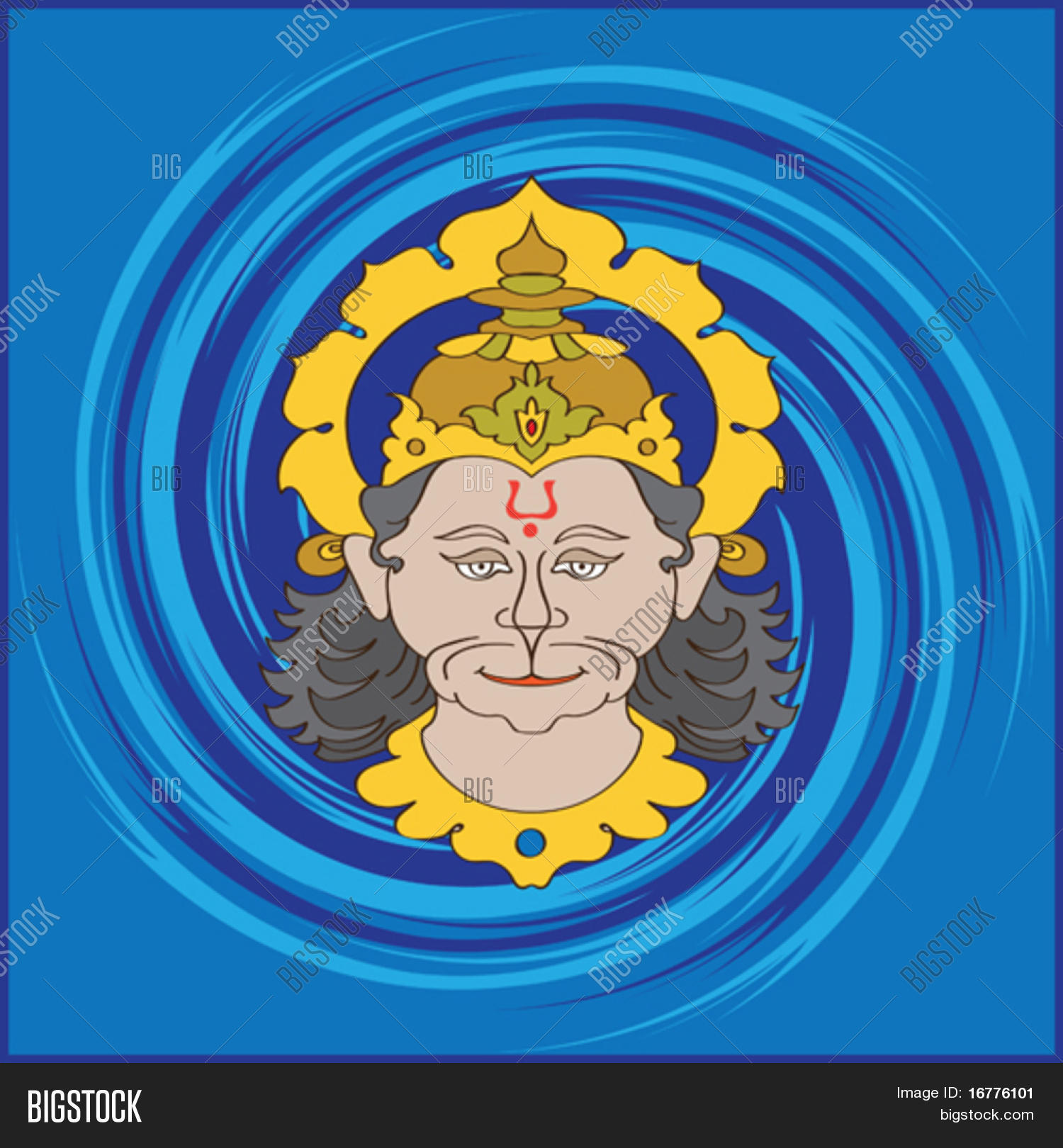 Hanuman Hindu Ape ( Vector & Photo (Free Trial) | Bigstock