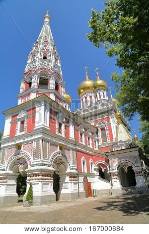 SHIPKA, BULGARIA: Shipka Memorial Church with beautiful architecture