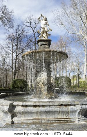Royal gardens of the palace of aranjuez in madrid, spain